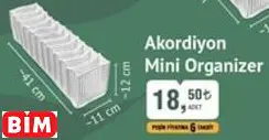 AKORDİYON MİNİ ORGANİZER AKORDİYON MİNİ ORGANİZER